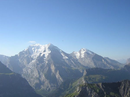 uitzicht op de top van de First