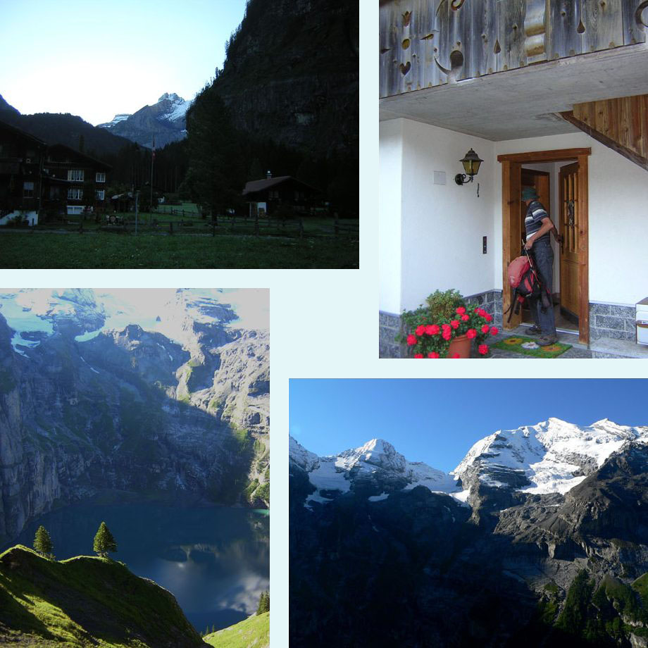 ochtendgloren, op pad, uitzicht bij Heuberg, witte toppen