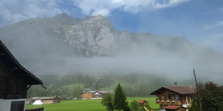 bewolking in het Kandertal
