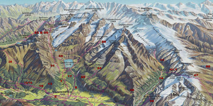 panorama van het Kandertal