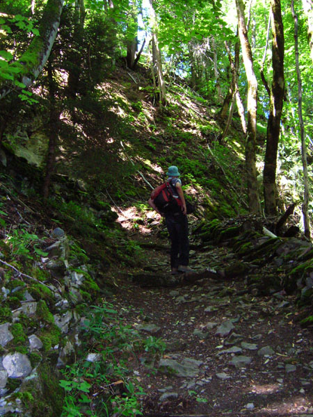 door het bos naar Isenfluh