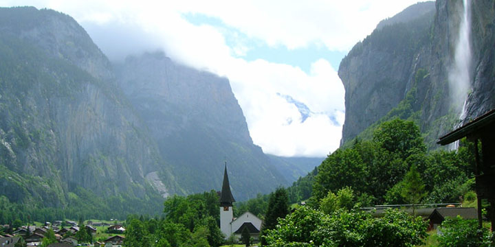 het standaard Lauterbrunnen-plaatje
