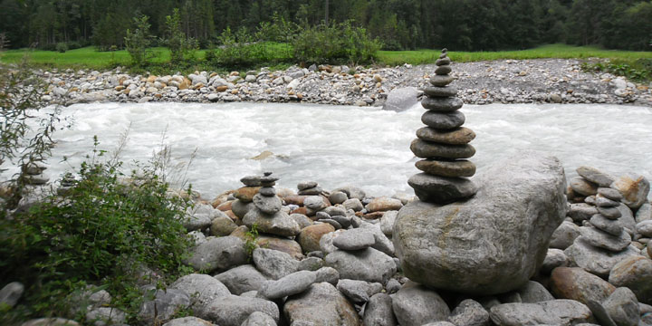 steenmannetjes aan de Lutschine