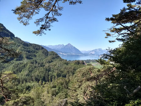 zicht op de Thunersee