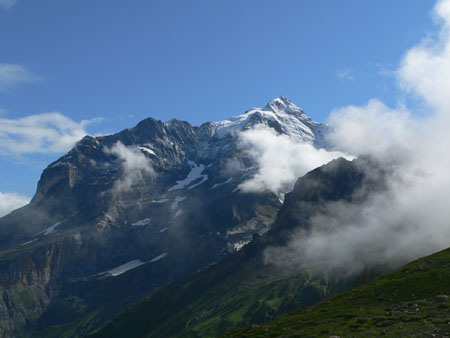 uitzicht bij de Schmadrihutte