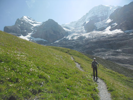 afdalen naar Lauterbrunnen
