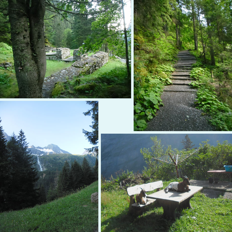 oude mijn, heel veel trappetjes, waterval, hier waken wij