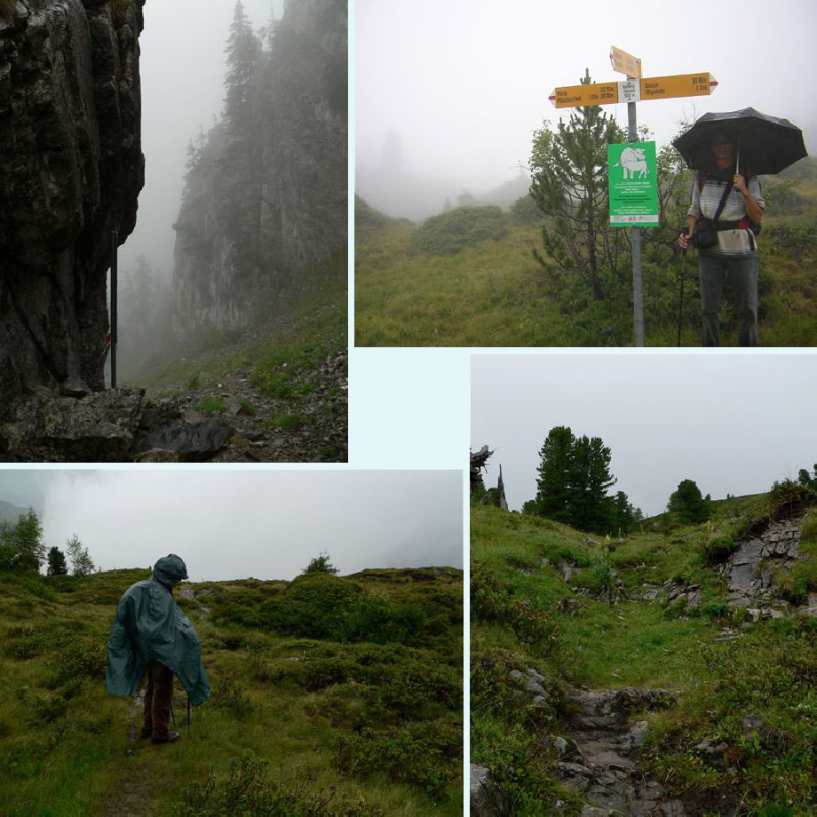 mist op de Hohberg, nat, nat, voorbij Chesseli