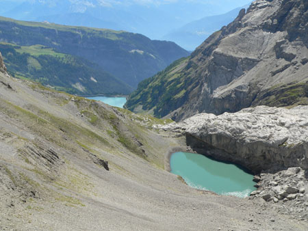 Lac de Tenehe en het stuwmeer van Tseuzier
