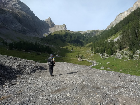 op weg vanaf Iffigenalp