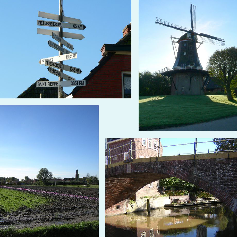 een wereld van Pieters, de molen van Pieterburen, herfsttijloos bij Eenrum, tuintje in Winsum
