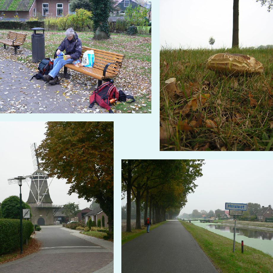 lunch, een flinke boleet, de molen van Sleen, Holsloot
