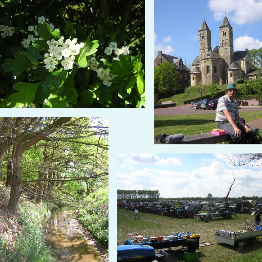 de meidoorn bloeit, pauze in St. Odilienberg, de Vlootbeek, nog oud ijzer nodig?