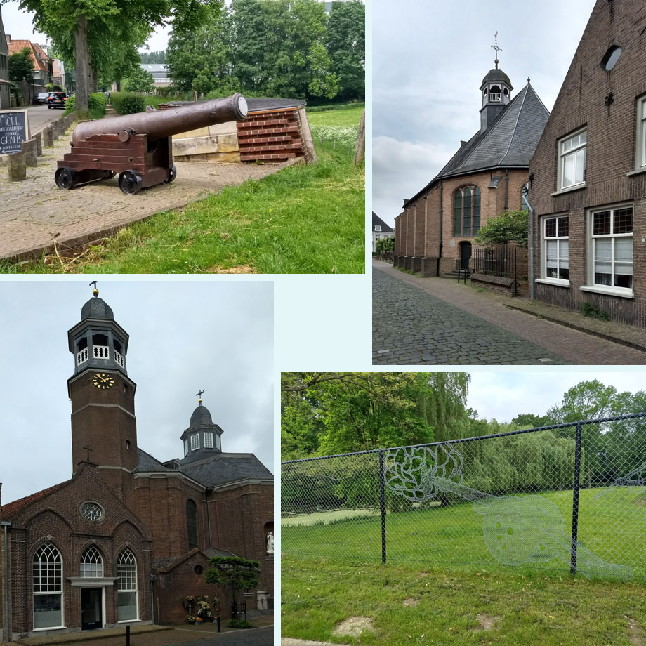 kanonnetje dicht, historisch Ravenstein, borduurwerk met staaldraad