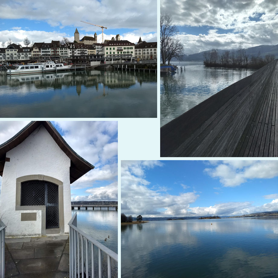 Rapperswil, over de Holzsteg, Heilig Husli, Zurichsee