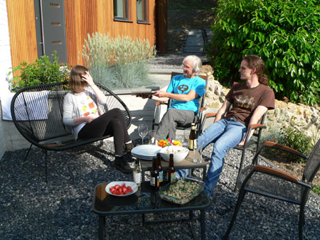 picknick in eigen tuin