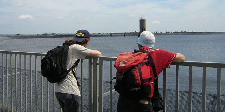 uitkijken over het bovenste stuwmeer