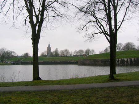 uitzicht bij Naarden-vesting