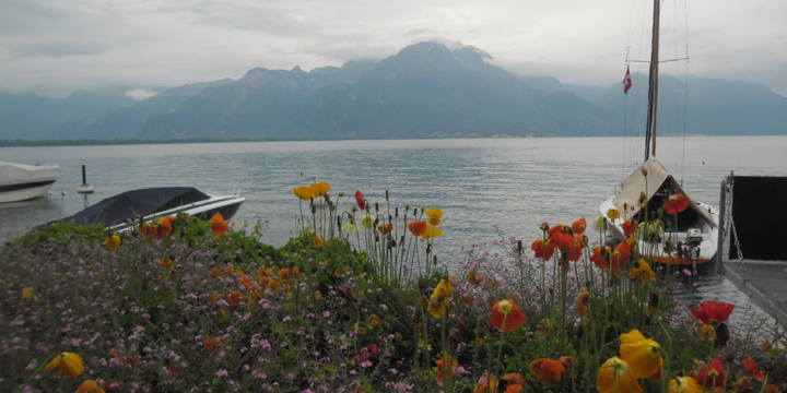 Bloemenboulevard in Montreux
