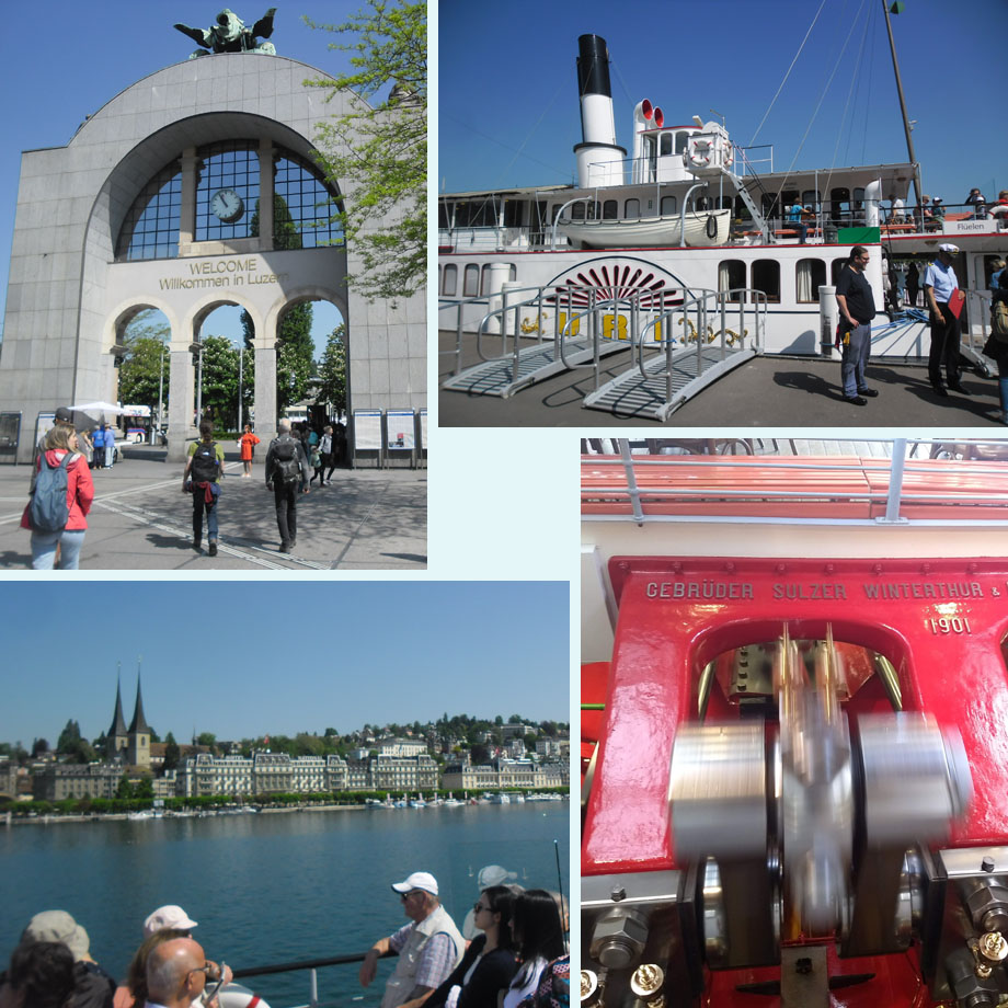 in Luzern; op de stoomboot