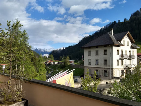 zon vanaf het balkon